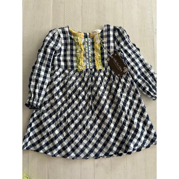 Matilda Jane Enchanted Garden - Gingham and Giggles Dress 3 Piece Set 18-24 NWT - Picture 3 of 5